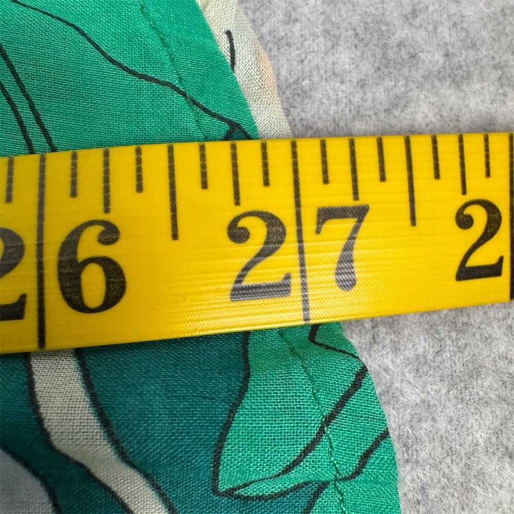 Talbots Women's Cotton Jungle Print Blouse Green Long Sleeve Size Large - Picture 10 of 10